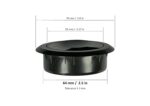Purple Furnitureᵀᴹ Cable Grommet Durable Plastic Wire Manager Hole Cover for Computer Tables and Desks (64 mm/2.5-inch Diameter, Classic Black) (Pack of 1) - Image 4