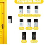 Adjustable 30 to 55 Degree Doorbell Angle Mount Compatible with Video Doorbell 2st / 3st / 4st / (2020 Release), Replacement Angle Adjustment Adapter Mounting Bracket Wedge Kit - Image 3