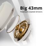 Wireless Headphones Bluetooth 6.0 | 50H Playtime Over-Ear Headset with 43mm Titanium Drivers | 3 Sound Modes, 35ms Low Latency Gaming Mode, AI ENC Mic | Deep Bass Stereo Headphones (Black) - Image 3