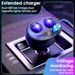 Car Charger, 120W Car Cigarette Lighter Splitter with QC3.0 & 3.1A USB Ports 12V/24V Car Charger Car Lighter Adapter with LED Voltage Display Car Charger Fast Charging for GPS Dash Cam - Image 4