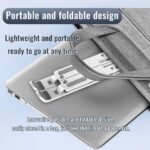 Portable Aluminum Alloy Laptop Stand, 7-Level Adjustable, Foldable, Ergonomic, Suitable for Laptops up to 18 Inches, Grey Metal - Image 6
