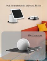 Wall Mount Shelf for Mesh WiFi Systems and Smart Speakers Fit for TP-Link Deco/Orbi/Google/Nest WiFi Heavy-duty Wall Metal Floating Shelf Fit for Echo5/Echo show10/Pop/Homepod/Sonos (Black) - Image 5