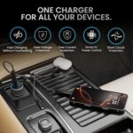 PRIVON 60 W Fast Car Charger with 3-in-1 Multi-Device Cable, 2 Ports (1× USB-A + 1× Type-C), PD & QC Fast Charging – Compatible with iOS & Android Mobile, Tablet, Earbuds, Power Bank & Smartwatch - Image 4