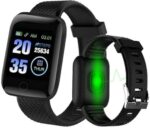 Smart Watch, Black, Heart Rate Monitor, Fitness Tracker, IP67 Waterproof, 3.3 cm Display, Touch Screen, Bluetooth Calling, GPS Navigation - Image 3