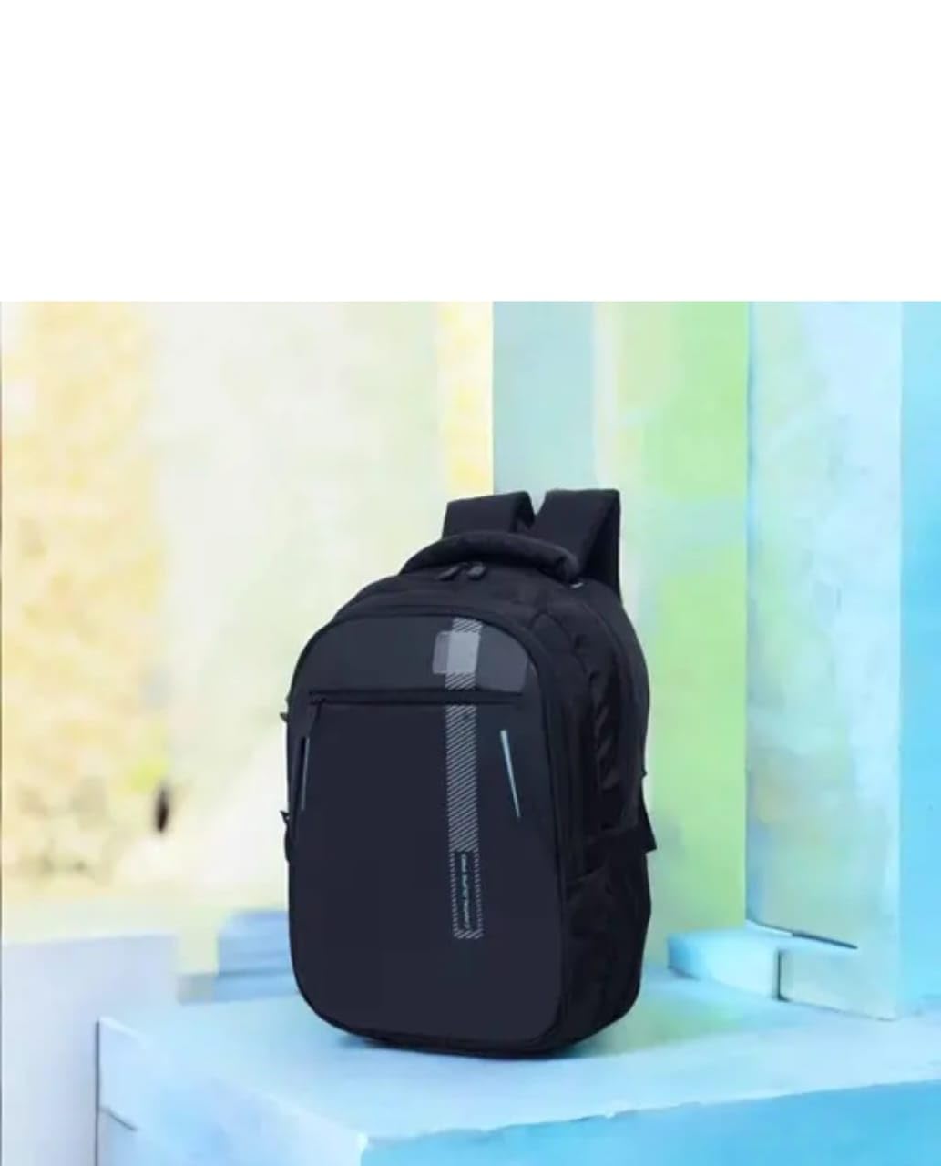 Stylish Waterproof Backpack with Laptop Compartment, Multi|Pocket Design & Ergonomic Straps_Ideal for Office, College, School & Travel_(Black) - Image 5