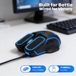 LAPCARE Champ Voyager 7200 DPI Optical Sensor Gaming USB Mouse with Dazzling RGB Light | Marco 7G Keys | 5M Clicks | ABS Material | Rubber Oil + Laser Carving (Lgm 201) - Image 4