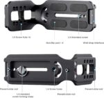 HOT-L Type Quick Release Vertical Plat 1/4 Horizontal Universal Plat Stabilizer Dual Camera L Bracket Plat for DSLR SLR Video Shooting Compatible with DSLR, SLR, Tripod Camera (Mount Only) - Image 4