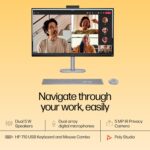 HP OmniStudio X Next Gen AI AIO, Intel Core Ultra 7 258V, 47 Tops,(32GB DDR5,1TB SSD) 4K UHD (3840 x 2160), IPS,550 nits,31.5inch(80.1cm), Win 11, Office24, Meteor Silver, 9.56kg, 32-c1574in - Image 5