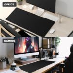 Black Rubber Desk Mat 70 x 30 cm, Non-Slip Extended Mouse Pad, Waterproof Desk Protector for Office, Gaming and Home Workspace - Image 8