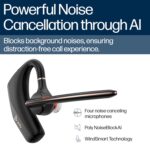 Poly Voyager Legend 50 UC Bluetooth Headset with Charging Case - 4 Noise-Canceling Mics, AI NoiseBlockAI & WindSmart Tech - Bluetooth Headphones with Mic, Smart Call Controls, All-Day Comfort - Image 5