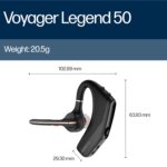 Poly Voyager Legend 50 UC Bluetooth Headset with Charging Case - 4 Noise-Canceling Mics, AI NoiseBlockAI & WindSmart Tech - Bluetooth Headphones with Mic, Smart Call Controls, All-Day Comfort - Image 7
