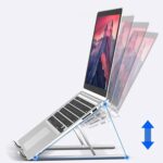Metal Portable Laptop Stand with 7 Adjustable Angles, Foldable Ergonomic Laptop Riser for Desk, Compatible with MacBook HP Dell Lenovo for Office Work from Home (1 Pc) - Image 4