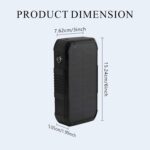 Solar Power Bank 66800mAh Built in Hand Crank and 4 Cables 22.5W Fast Charge,Camping Essentials/SOS/Strobe/Strong Flashlights,Compass Solar Portable Charger Power Bank (Black) - Image 5