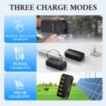 Solar Power Bank 66800mAh Built in Hand Crank and 4 Cables 22.5W Fast Charge,Camping Essentials/SOS/Strobe/Strong Flashlights,Compass Solar Portable Charger Power Bank (Black) - Image 7