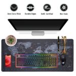 Extended World Map Gaming Mouse Pad – Large Non-Slip Desk Mat with Stitched Edges for Computer & Laptop (80 x 30 x 0.3 CM) - Image 4