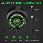 EKSA StarEngine Wired Gaming Headset 7.1 Surround Sound, Detachable ENC Noise Cancelling Microphone, Dual Chamber Drivers, Game/Music Mode, Over-Ear Headphones for PC, PS4, PS5, Xbox One, Switch - Image 6