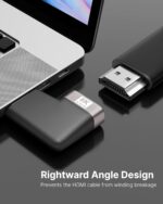 FEDUS 8K Ultra HD HDMI Connector 90 Degree L Shape Flat Male to Female Converter Right Angle Adapter Extender Led LCD TV Stick, Xbox PS4 PS5, Supports 3D HDR, eARC, 8K@60Hz 4K@144Hz Pack-2 - Image 5