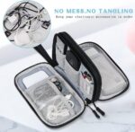 GopinathEcom Polyester Travel Gadget Organizer Bag with Padded Compartments | Portable Tech Accessories Storage Case for Cable, Charger, Power Bank, SSD, HDD & Pen Drive | Compact Electronic Pouch - Image 4