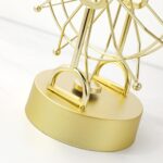 Mini Ferris Wheel Revolving Gadget Enchanted Desk Ornament Stress Relief Toys Perpetual Motioning Kinetic Sculpture Accessories Tabletop Decoration Home, Bedroom, Office (Gold, 1-Pcs) - Image 5