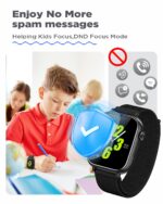 Smart Watch for Kids 6-12 [Kids GPS Tracker/Text/Video Call] Kids Smart Watches Boys Girls, Kids Watch with GPS Tracker, School Mode, Safety Alerts, GPS Tracker for Kids Smart Watch SIM,Jet Black - Image 5
