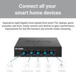 D-Link Ethernet Switch, 5 Port Gigabit Unmanaged Desktop Plug and Play Sturdy Metal Housing Fanless Design EEE (DGS-105GL-V2) - Image 4
