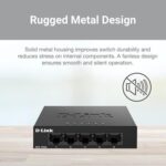 D-Link Ethernet Switch, 5 Port Gigabit Unmanaged Desktop Plug and Play Sturdy Metal Housing Fanless Design EEE (DGS-105GL-V2) - Image 7