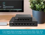 D-Link Ethernet Switch, 5 Port Gigabit Unmanaged Desktop Plug and Play Sturdy Metal Housing Fanless Design EEE (DGS-105GL-V2) - Image 9