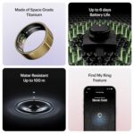 ULTRAHUMAN Ring AIR-Smart Ring Activity Tracker, Size First Sizing Kit,Sleep Tracker,Smart Ring for Men/Women,Fitness Tracker (Bionic Gold, 10) - Image 6