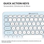 Amkette New and Improved Optimus BT 4 in 1 Multi Device Wireless Keyboard/Bluetooth Keyboard | One Click Device Switching and AI Access for Windows, MacOs, Android and iOS, Dual OS Layout (Blue) - Image 4
