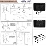 Multi-Purpose Laptop Table, Study Table| Heavy Duty Bed Table| Adjustable for Height, Portable for Office, Work Form Home | DIY Table, Easy to Assemble (4M- Black Hight) - Image 6