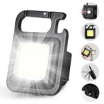 Rechargeable COB LED Keychain Flashlight with Bottle Opener, USB-C Charging Cable, Portable Work Light, Black - Image 4