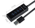 High Speed 4 Port USB HUB 3.0 Portable Mini Hub - for Desktop, Tablet, PC, Laptop, Pendrive, Mouse, Keyboards, Camera, Mobile, TV, Cameras, iPods and iPhones, Card Readers, Speakers - Image 3