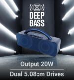 ZEBRONICS Newly Launched Rocket 200 Portable Wireless Speaker with 20W Bluetooth 5.1, FM, USB, AUX, Deep Bass,Media & TWS, Microphone Input, Karaoke,Dual 5.08cm Drives,Call Function(Blue) - Image 3