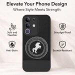 Jkobi PU Leather Finish Back Cover Case for Vivo T4x | Vivo Y31 Pro (Professional Minimalist Texture | MagSafe Compatile | Camera Protection | Sleek Sober Formal) - Image 3
