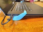 Laptop Stand for Desk Portable Plastic Adjustable |Space Saving Organizer Stand Fits All Laptop Size (Blue) - Image 4
