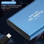 SSD USB 3.1 External Solid State Drives Hard Disk for PC Laptop 2TB Blue - Image 6