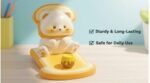 Kawaii Phone Stand – Cute Desk Ornament Universal Holder for All Smartphones & Tablets – Adorable Desktop Cat, Dog, Bear, Panda Figurine for Office, Home, Gift (Bread Bear) - Image 3