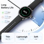 Smart Watch for Men,1.57inch AMOLED Touchscreen Fitness Watch for iPhone & Android,Heart Rate/Sp02/Sleep Monitor,110+ Sport Modes IP68 Waterproof Bluetooth Calls,2 Bands (Black, 1.57) - Image 7