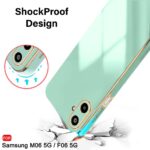 TheGiftKart Luxurious Golden-Plated Back Cover Case for Samsung Galaxy M06 5G / F06 5G | Raised Lips for Camera & Screen Protection | Shockproof Design Stylish Case for Samsung M06 / F06 (TPU, Green) - Image 4