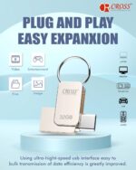 CROSS Type-C OTG 32GB PENDRIVE/Premium Metal Body with USB 3.0 Technology | 180 Mbps HIGH Speed Data Transfer | Compatible with Smartphones, LAPTOPS, TV'S, Gaming Console ETC. (32 GB) - Image 4