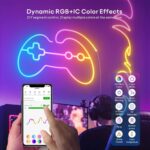 5 Meter Smart Neon Strip Lights | Neon Rope Lights | RGB LED Strip Lights | App Control Smart Neon Strip Lights | Music Sync RGB Lights | Multicolor LED Lights - Image 4
