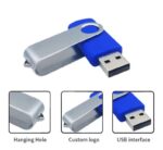 SippyTales® Swivel Blue USB Pen Drive | USB 2.0 Flash Drive Upto 10MB/s | Unique Corporate & Diwali Gift | Personalized Logo | Office & College Use (8, GB) - Image 3