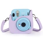 TEKTONIC Lilac Purple Instant Camera Case for Fujifilm Mini 11 & MIni 12 | PU Leather Protective Bag with Pocket & Adjustable Shoulder Strap - Image 5