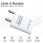 pTron 25W Type C Mobile Charger Superfast Charging Compatible for Samsung S20 FE/S20+/S21/S21+/S21 FE/S21 Ultra/S22/S23/M14 5G/M15/M32/M33 5G/M34/A05/A15/A35/PPS PD - Volta FC19 with 1m Cable (White) - Image 5