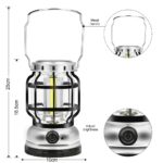 High Capacity Portable Lanterns with Metal Handle and Rechargeable Solar Panal | Ultra Bright LED Light with USB Charge Input Output Camping Lightweight Power Bank for Outdoor (Multicolor) - Image 3