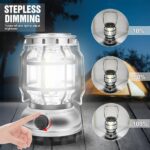 High Capacity Portable Lanterns with Metal Handle and Rechargeable Solar Panal | Ultra Bright LED Light with USB Charge Input Output Camping Lightweight Power Bank for Outdoor (Multicolor) - Image 5