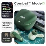 GOBOULT Z40 Pro with 100H Playtime, Zen Quad Mic ENC, 45ms Low Latency Gaming, Premium Rubber Grip Case, 13mm Bass Drivers, Bluetooth 5.3, TWS Truly Wireless in Ear Earbuds (Jungle) - Image 6