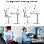 SYGA Adjustable Laptop Stand for Desk, Metal Monitor Riser Stand, PC Screen Stand with Storage Space, Ventilated Laptop Riser for Office, Home & Study Table (Black) - Image 6