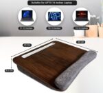 SWAZE Lap Desk with cusion for Arm Rest | Portable Table & Laptop Lapdesk for Sofa, Bed, Floor | Work Desk Accessories for Reading, Gaming, Studying (Brown) - Image 4