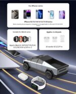 Cybertruck 3 in 1 Wireless Charger Fast Charging Dock for Phone Watch & Earbuds 15W Magnetic Stand Futuristic Design Safe & Travel Friendly - Image 7
